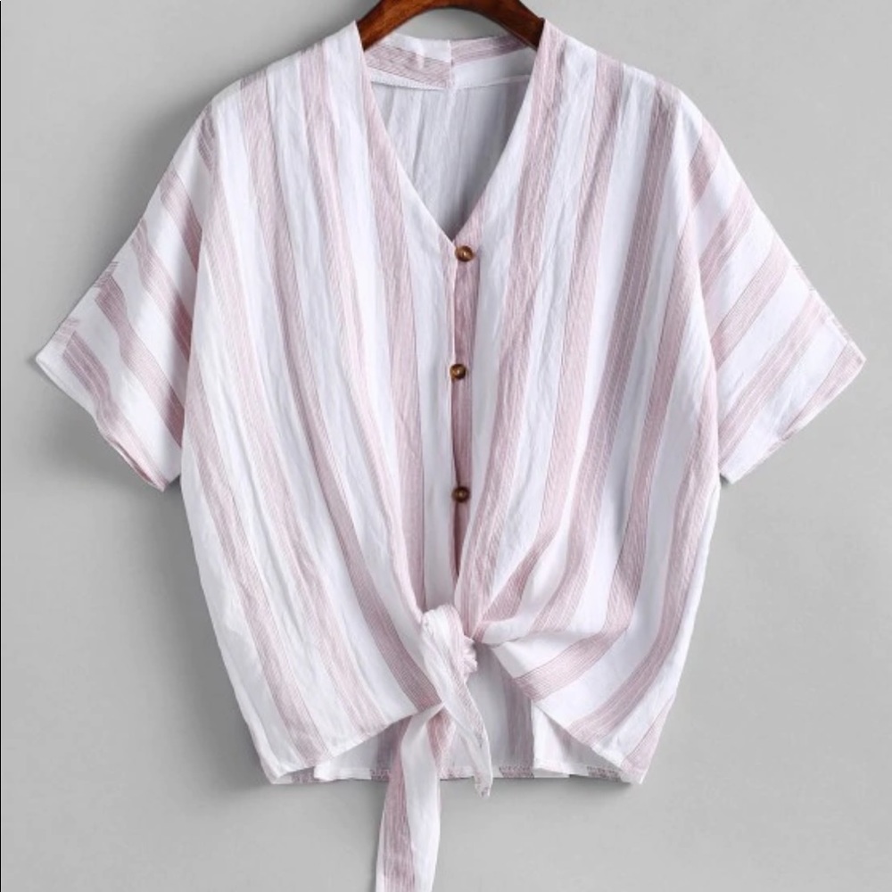 Stripped Button Down with Tie
